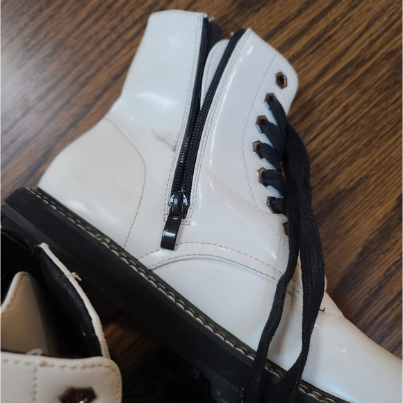 Dunes Cannon White Lace-Up Booties Size 6.5M - Picture 3 of 8